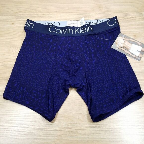 CALVIN KLEIN Boxer Briefs Mens Small Purple Print Ultra Soft Modal Stretch - Picture 1 of 6